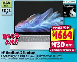 JB Hi-Fi 14" omnibook x notebook offer