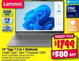 JB Hi-Fi 14" yoga 7 2-in-1 notebook offer