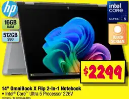 JB Hi-Fi 14" omnibook x flip 2-in-1 notebook offer