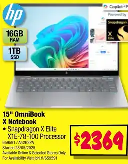 JB Hi-Fi 15" omnibook x notebook offer