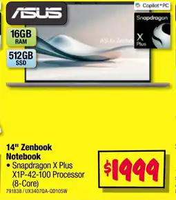 JB Hi-Fi 14" zenbook notebook offer