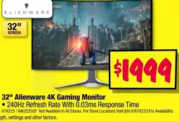 JB Hi-Fi 32" alienware 4k gaming monitor offer