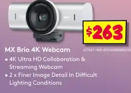 JB Hi-Fi Mx brio 4k webcam offer