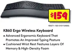 JB Hi-Fi K860 ergo wireless keyboard offer