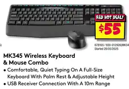 JB Hi-Fi Mk345 wireless keyboard & mouse combo offer