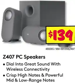 JB Hi-Fi Z407 pc speakers offer