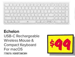 JB Hi-Fi Echelon usb-c rechargeable wireless mouse & compact keyboard for macos offer