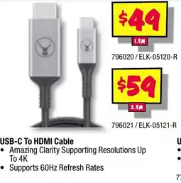 JB Hi-Fi Usb-c to hdmi cable offer