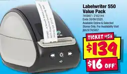 JB Hi-Fi Labelwriter 550 value pack offer
