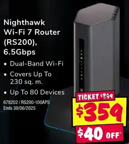 JB Hi-Fi Nighthawk wi-fi 7 router offer