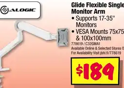 Glide Flexible Single Monitor Arm