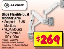 Glide Flexible Dual Monitor Arm
