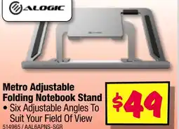 JB Hi-Fi Metro Adjustable Folding Notebook Stand offer