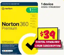 JB Hi-Fi Norton 360 Premium 1 device offer