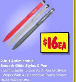 JB Hi-Fi 2-In-1 Antimicrobial Smooth Glide Stylus & Pen offer