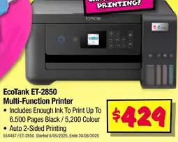 JB Hi-Fi EcoTank ET-2850 Multi-Function Printer offer