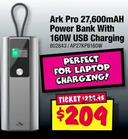 Ark Pro 27,600mAH Power Bank With 160W USB Charging