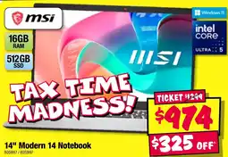 JB Hi-Fi 14" Modern 14 Notebook offer