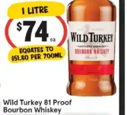 Wild Turkey 81 Proof Bourbon Whiskey