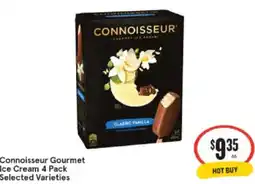 Connoisseur gourmet ice cream