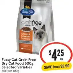 IGA Xpress Fussy cat grain free dry cat food offer