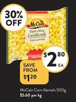 Foodworks McCain Corn Kernels offer