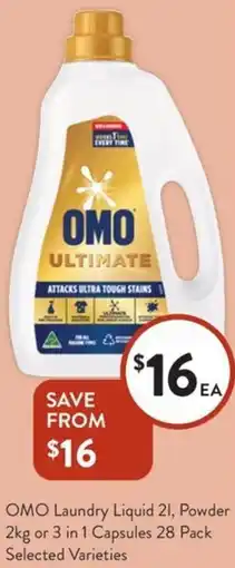 Foodworks Omo laundry liquid offer
