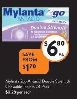 Foodworks Mylanta Antacid Double Strength offer