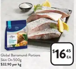 Foodworks Global barramundi portions skin on offer