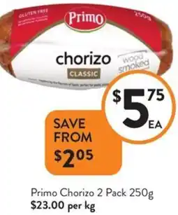 Foodworks Primo Chorizo offer