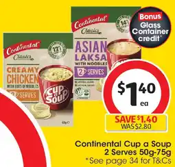 Coles Continental Cup a Soup offer