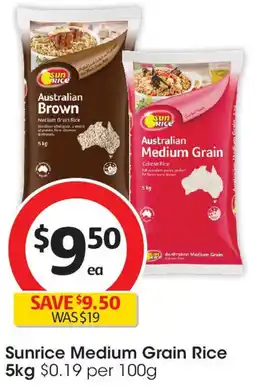 Coles Sunrice Medium Grain Rice offer