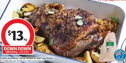 Coles Coles Australian Lamb Whole or Half Leg Roast offer