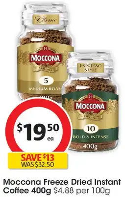 Coles Moccona Freeze Dried Instant Coffee offer