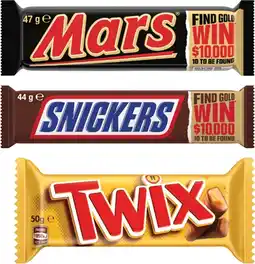 Coles Mars Chocolate Bar 30g-56g offer