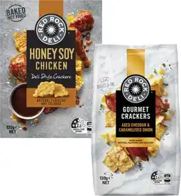 Coles Red Rock Deli Gourmet or Deli Style Crackers 130g-135g offer