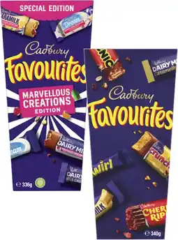 Coles Cadbury Favourites 336g-340g offer
