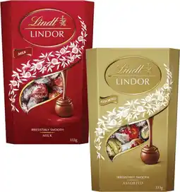 Coles Lindt Cornet 327g-333g offer
