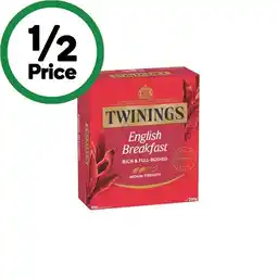 Woolworths Twinings Tea Bags Pk 80-100 offer