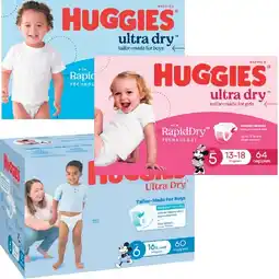 Woolworths Huggies Ultra Dry Nappies Pk 60-90 offer