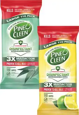 Coles Pine O Cleen Disinfectant Wipes 110 Pack offer
