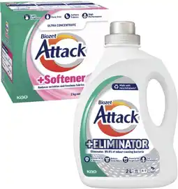 Coles Biozet Attack Plus Laundry Liquid 2 Litre or Powder 2kg offer
