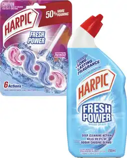 Coles Harpic Fresh Power Liquid 700mL or In The Bowl Toilet Cleaner 39g offer