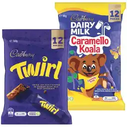 Woolworths Cadbury Sharepacks 120-180g offer