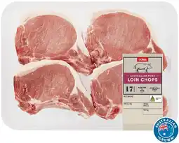 Coles Coles Australian Pork Loin Chops Large Pack offer