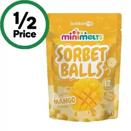 Woolworths Bubbleme Sorbet Balls 72g β From the Freezer offer