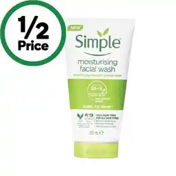 Woolworths Simple Kind to Skin Facial Wash Moisturising 150ml offer