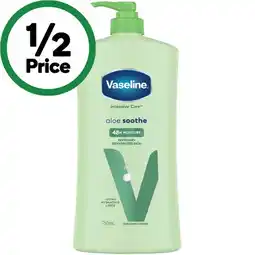 Woolworths Vaseline Intensive Care Body Lotion Aloe Soothe 750ml offer