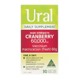 Woolworths Ural High Strength Cranberry Daily Supplement Pk 30 offer