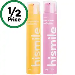Woolworths Hismile Fluoride Toothpaste 60g offer